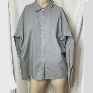 J. Jill gray long sleeve button down shirt medium